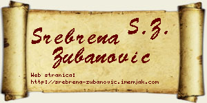 Srebrena Zubanović vizit kartica